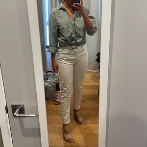 White Zara mom jeans size 4/26